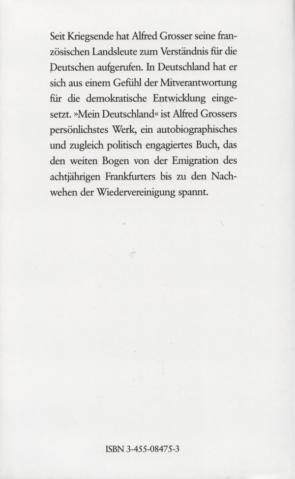 Mein Deutschland / Alfred Grosser