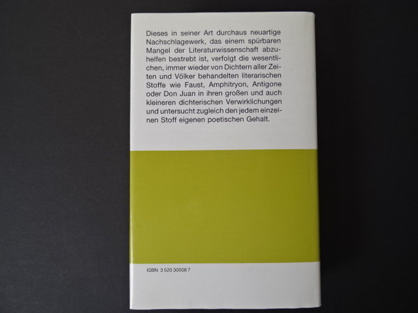 Stoffe der Weltliteratur, Lexikon / Elisabeth Frenzel