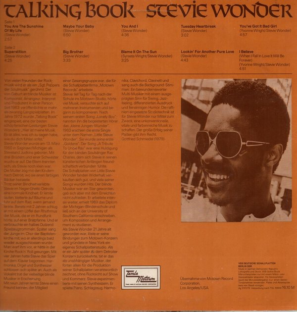 Talking Book / Stevie Wonder