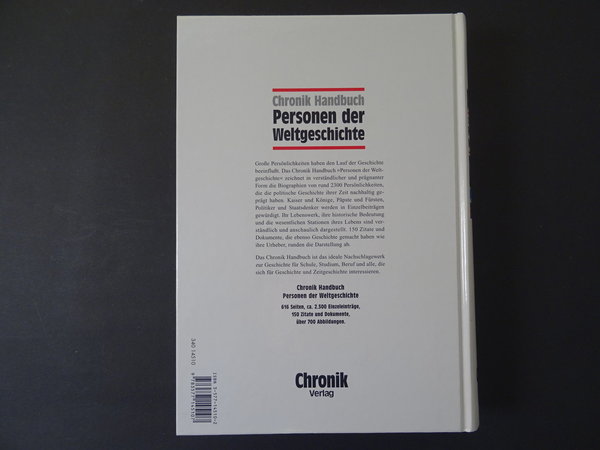 Chronik Handbuch, Personen der Weltgeschichte / Wieland Eschenhagen