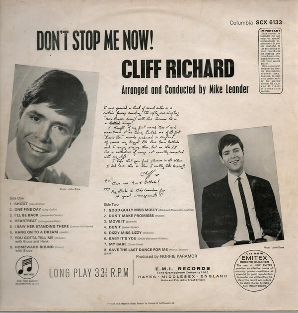 Don't Stop Me Now! / Cliff Richard