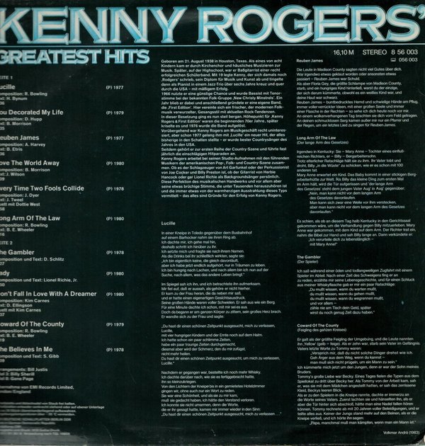 Kenny Rogers - Greatest Hits / Kenny Rogers