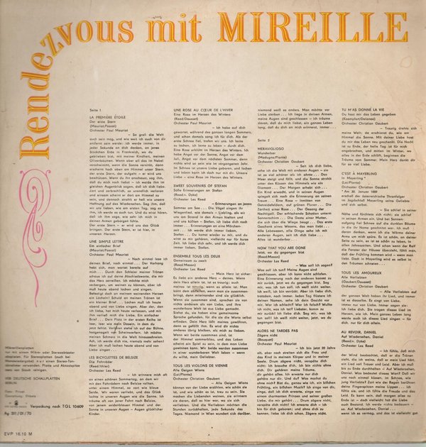 Rendezvous mit Mireille / Mireille Mathieu