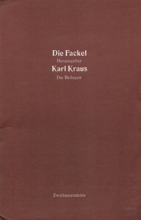 Die Fackel - 12 Bände komplett incl. Beilagen / Karl Kraus (Hrsg.)
