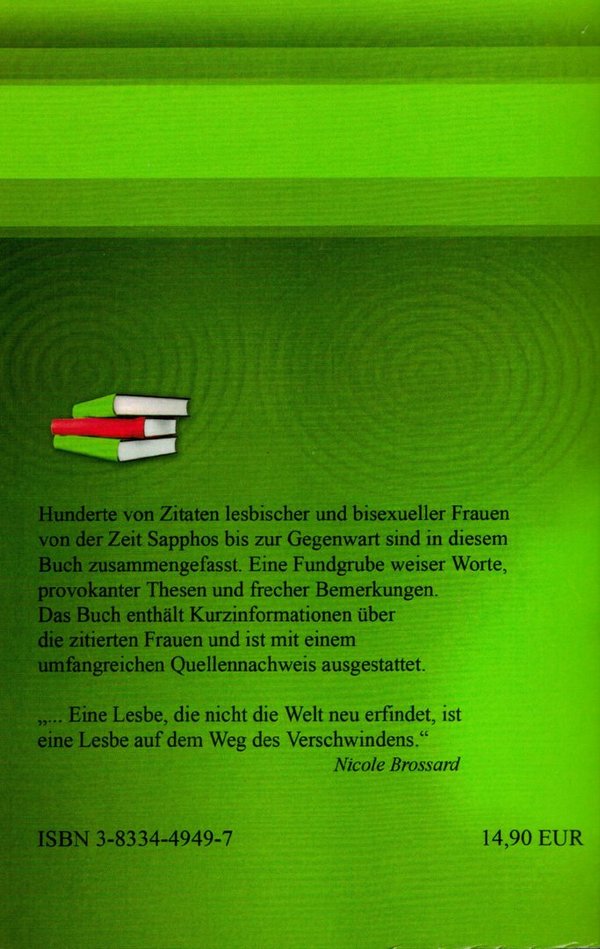 Smaragdgrüne Worte: Zitate frauenliebender Frauen / Andrea Schroeder
