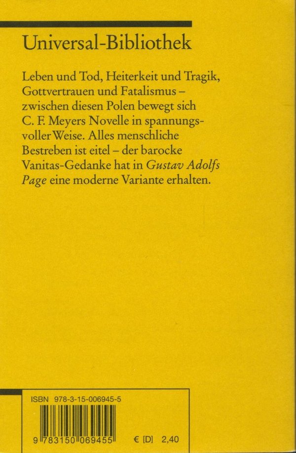 Gustav Adolfs Page / Conrad Ferdinand Meyer
