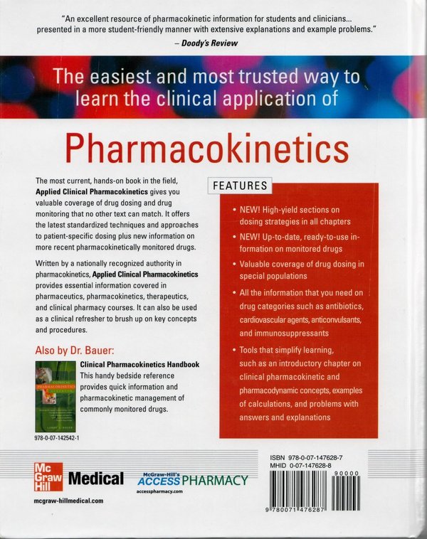 Applied Clinical Pharmacokinetics / Larry A. Bauer