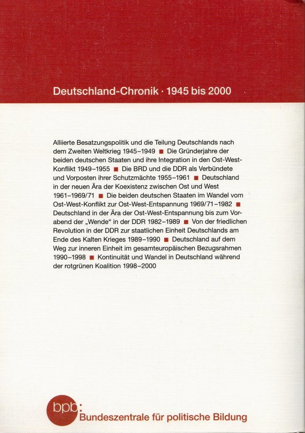 Deutschland-Chronik 1945 bis 2000 / Hans Georg Lehmann
