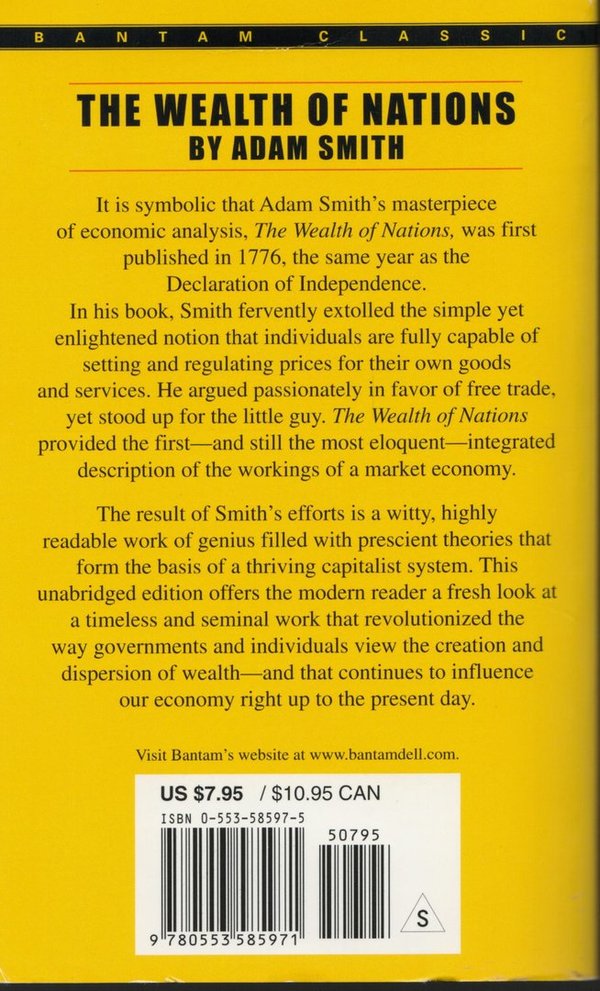 The Wealth of Nations / Adam Smith