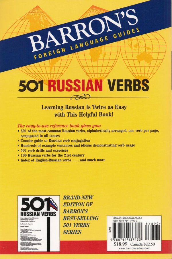 501 Russian Verbs - Barron's Foreign Language Guides / Thomas R. Beyer