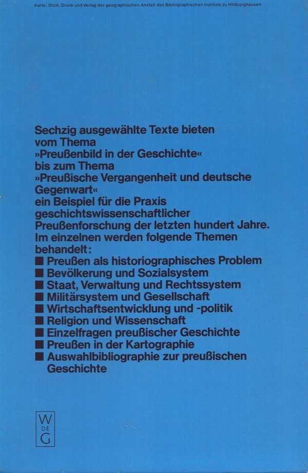 Moderne Preußische Geschichte 1648-1947 - Eine Anthologie/ W. Neugebauer, O. Büsch