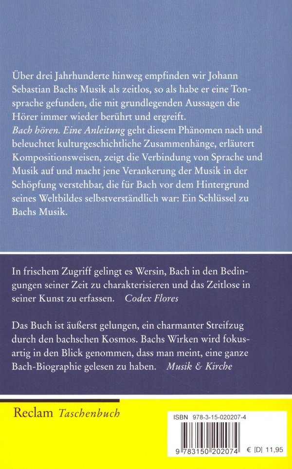 Bach hören - Eine Anleitung / Michael Wersin