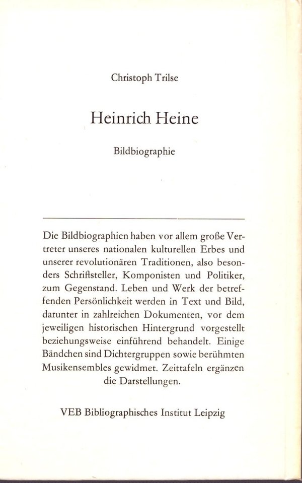 Heinrich Heine / Christoph Trilse