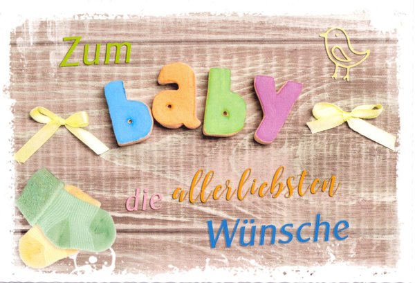 Gruß- / Glückwunschkarte "Zum Baby"
