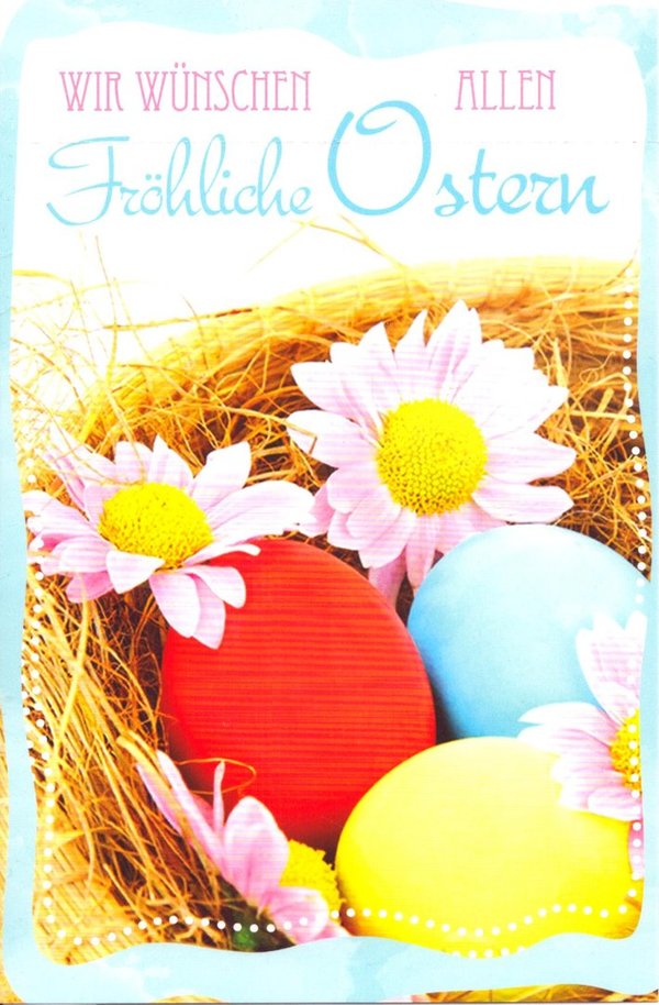 Gruß- / Glückwunschkarte "Fröhliche Ostern"