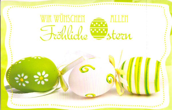 Gruß- / Glückwunschkarte "Fröhliche Ostern"
