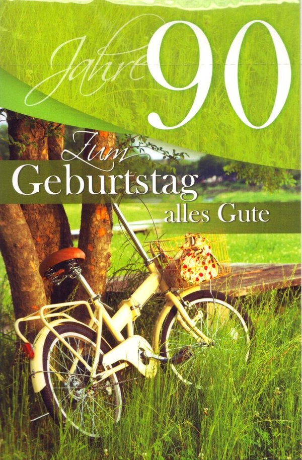 Gruß- / Glückwunschkarte "Zum Geburtstag alles Gute - 90"